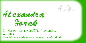 alexandra horak business card